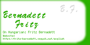 bernadett fritz business card